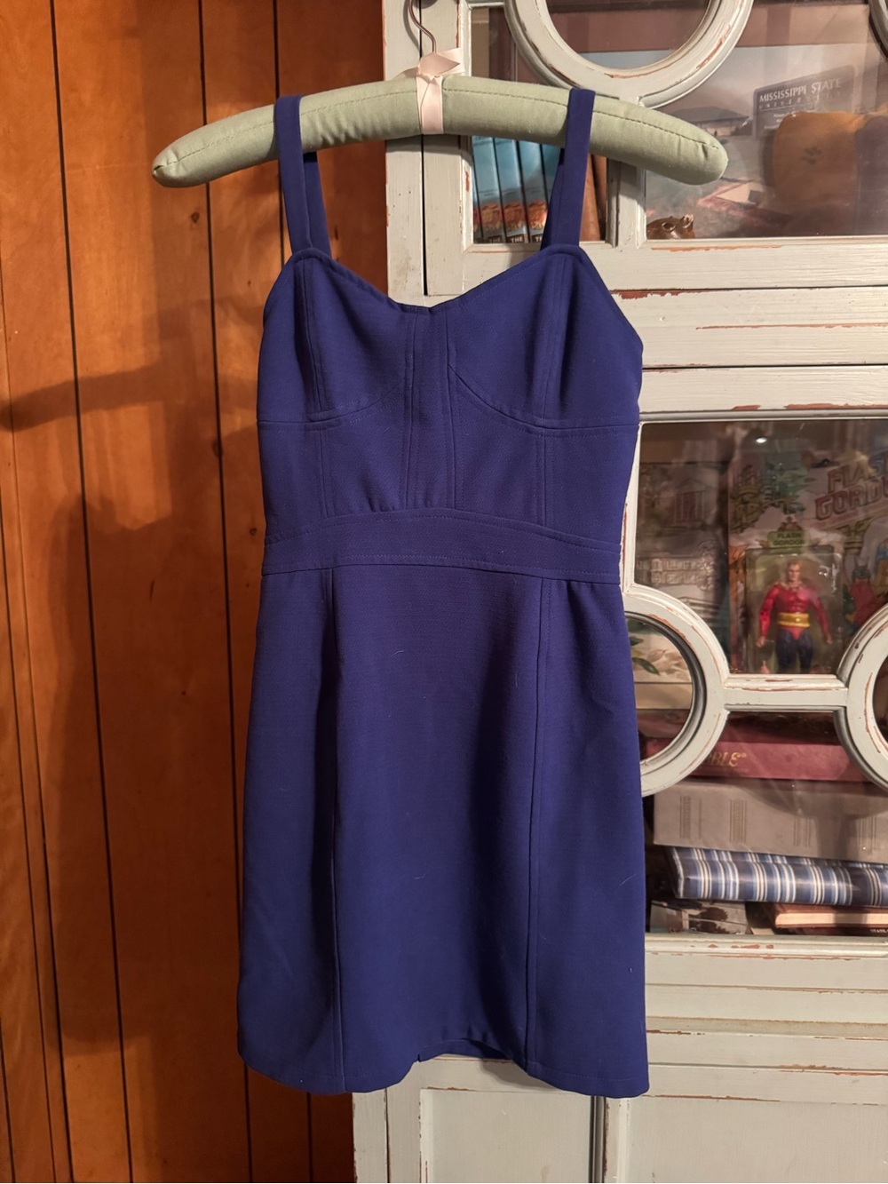 Sparkle & Fade Deep Blue Sleeveless Mini Dress